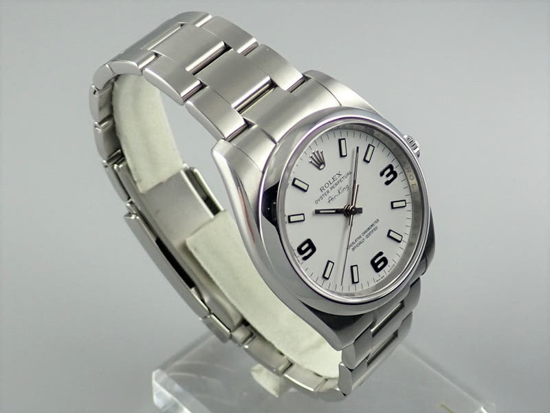 ロレックス エアキング Ref.114200 ホワイト文字盤 中古 airking-36
