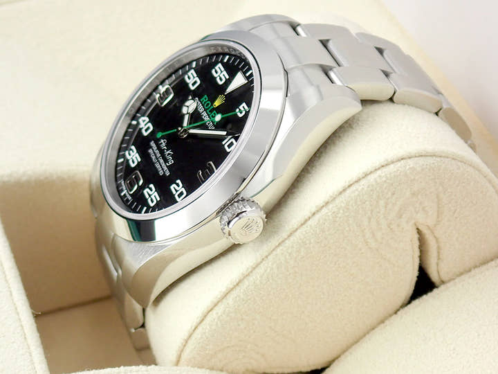 ロレックス エアキング Ref.116900 ブラック文字盤 未使用 airking-37