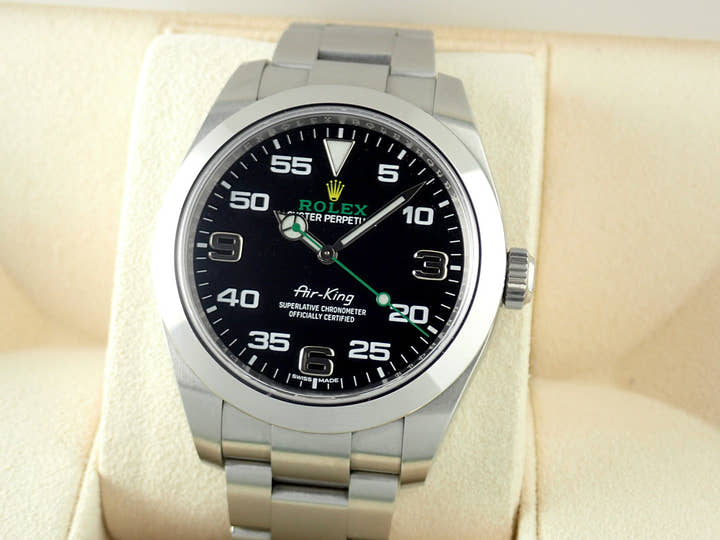 ロレックス エアキング Ref.116900 ブラック文字盤 中古 airking-38