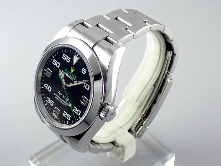 ロレックス エアキング Ref.116900 ブラック文字盤 中古 airking-38