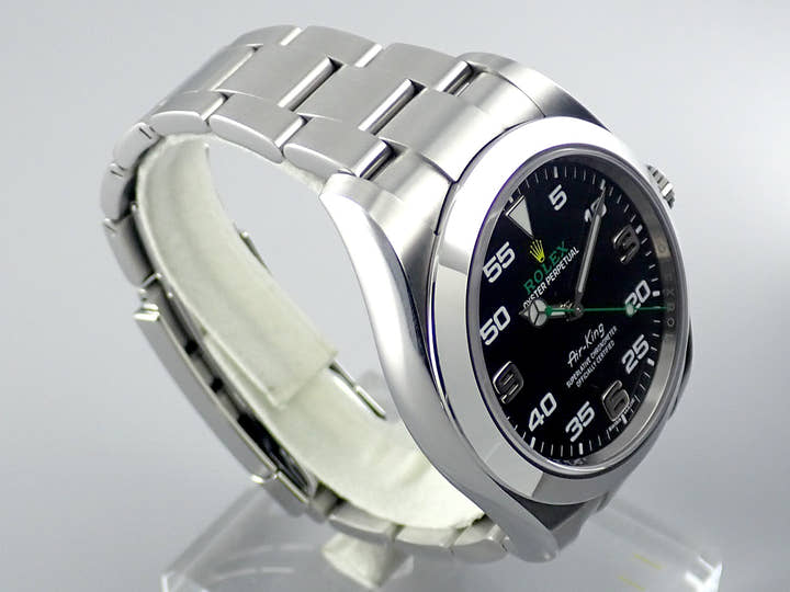 ロレックス エアキング Ref.116900 ブラック文字盤 中古 airking-38