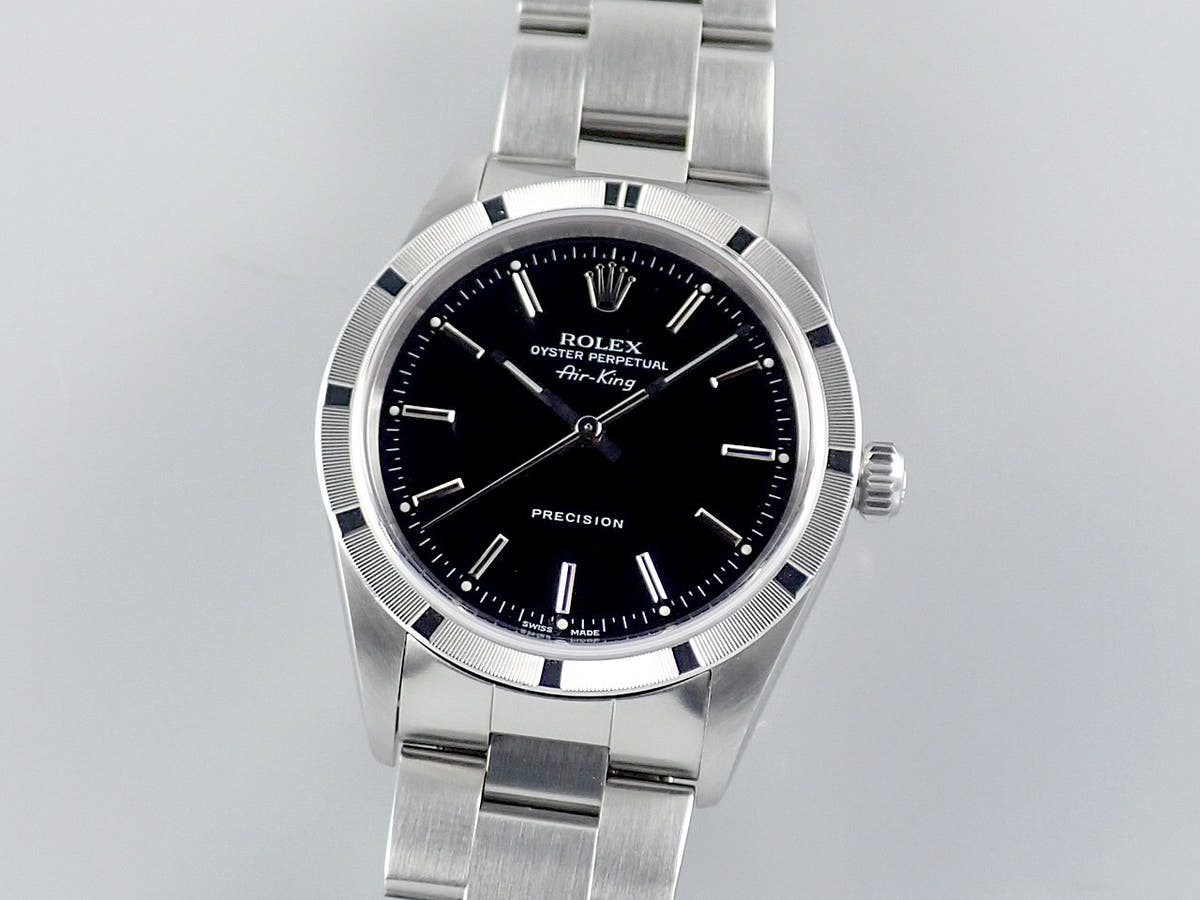ロレックス エアキング Ref.14010M ブラック文字盤 中古 airking-39