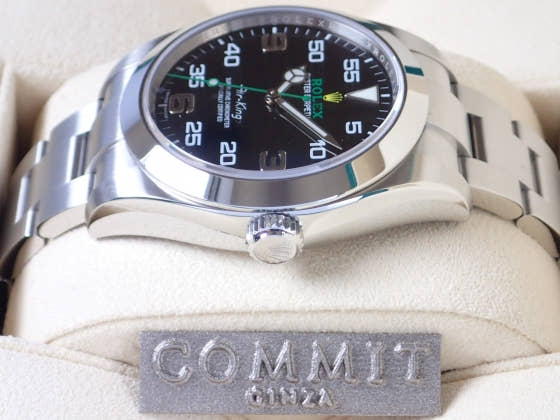ロレックス エアキング Ref.116900 ブラック文字盤 中古 airking-4