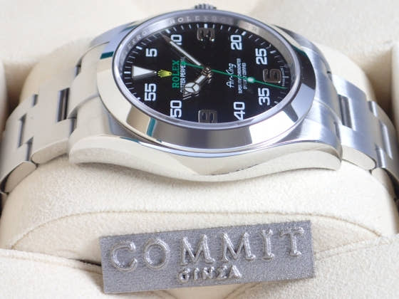 ロレックス エアキング Ref.116900 ブラック文字盤 中古 airking-4