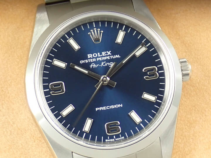 ロレックス エアキング Ref.14000 ステンレススチール ブルー文字盤