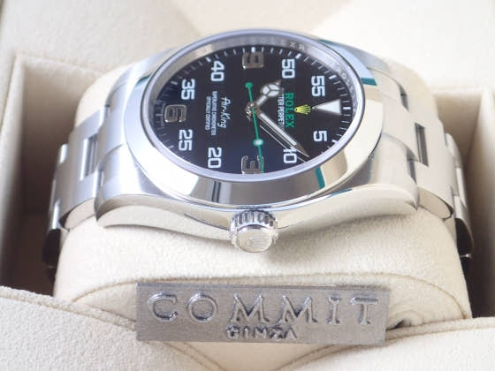 ロレックス エアキング Ref.116900 ブラック文字盤 中古 airking-5