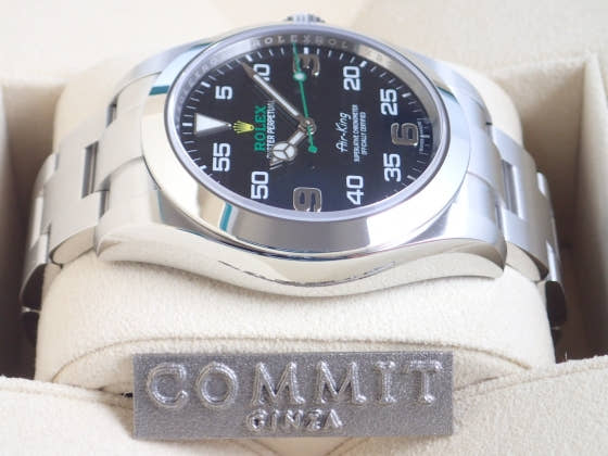 ロレックス エアキング Ref.116900 ブラック文字盤 中古 airking-5