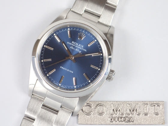 ロレックス エアキング Ref.14000 ブルー文字盤 中古 airking