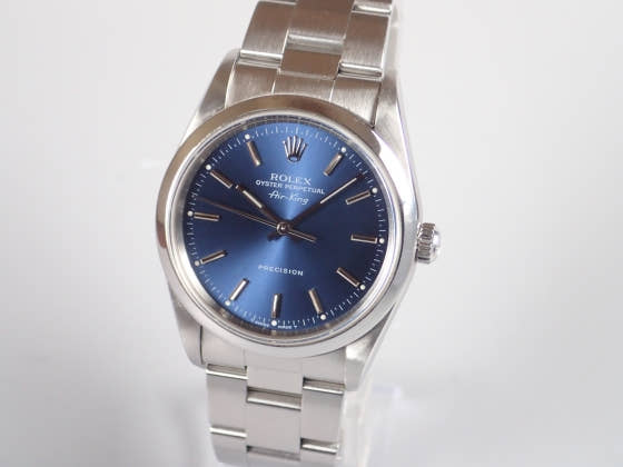 ロレックス エアキング Ref.14000 ブルー文字盤 中古 airking