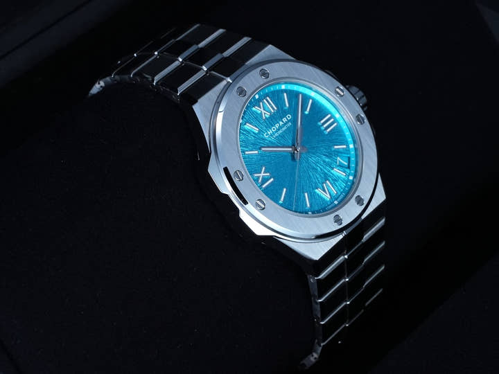 ショパール アルパインイーグル Ref.298600-3016 マリタイムブルー文字盤 美品 R2823R35