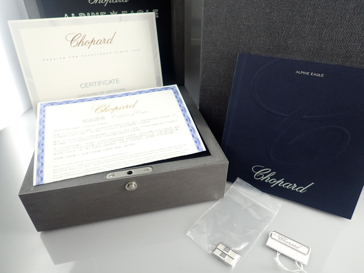 ショパール アルパインイーグル スモール Ref.298601-3001 ブルー文字盤 美品 BCRAC536