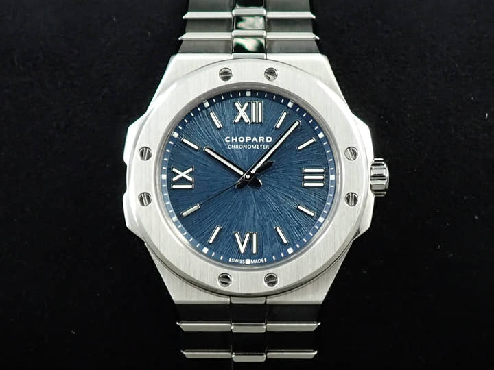 ショパール アルパイン イーグル 36 Ref.298601-3001 ブルー文字盤 美品 8VJZ9554