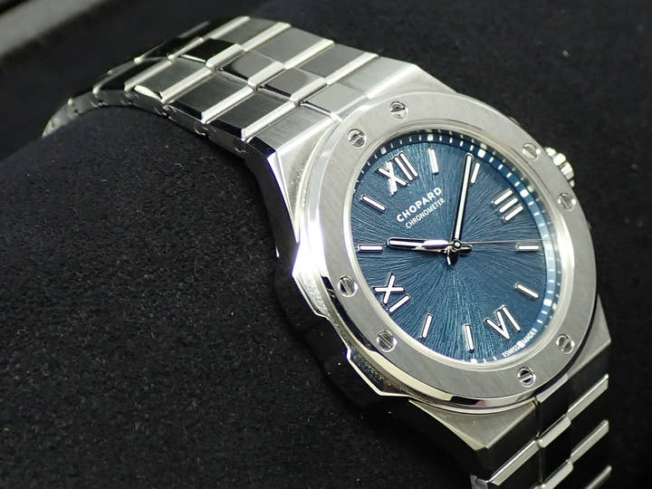 ショパール アルパイン イーグル 36 Ref.298601-3001 ブルー文字盤 美品 8VJZ9554