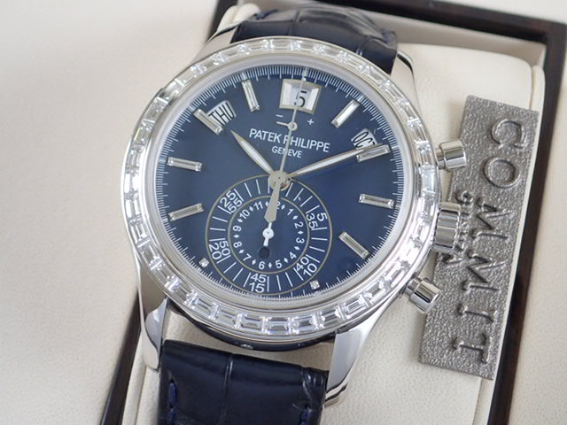 Patek Philippe Annual Calendar Baguette Diamond Bezel Ref.5961P-001