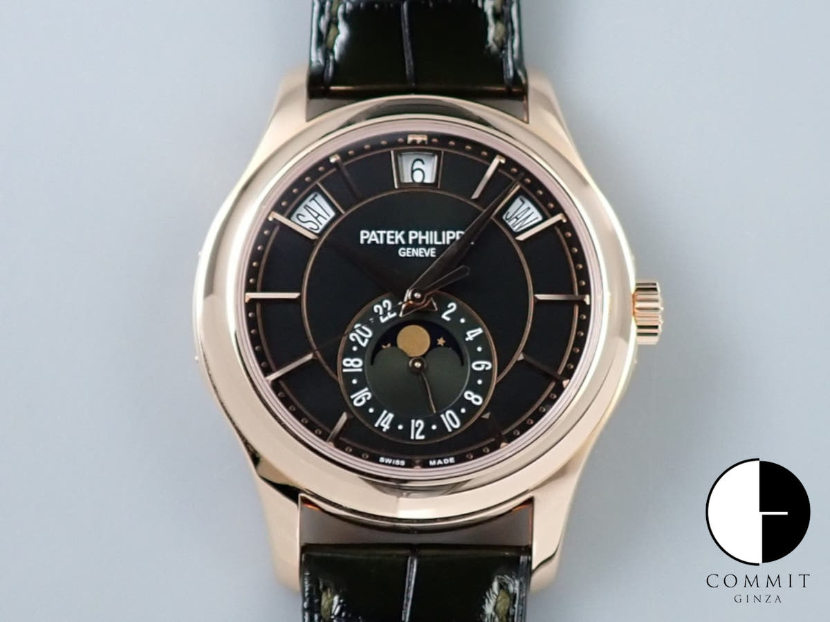 Patek Philippe Annual Calendar Ref. 5205R-011 Rose Gold with Olive Green Dial