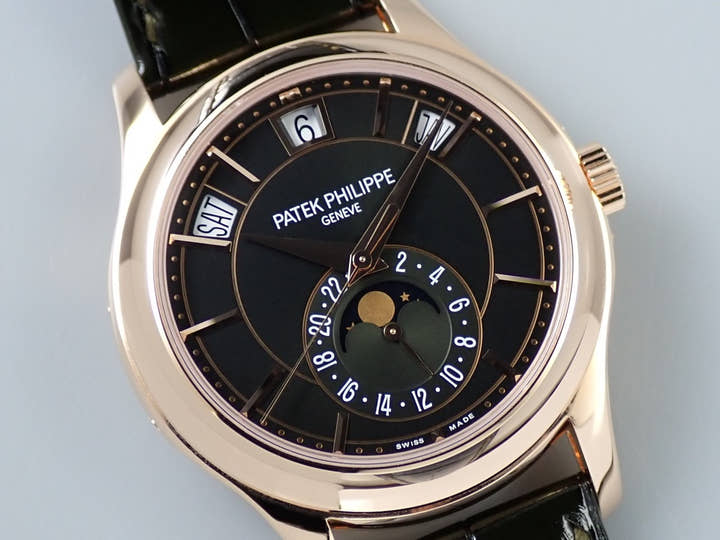 Patek Philippe Annual Calendar Ref. 5205R-011 Rose Gold with Olive Green Dial