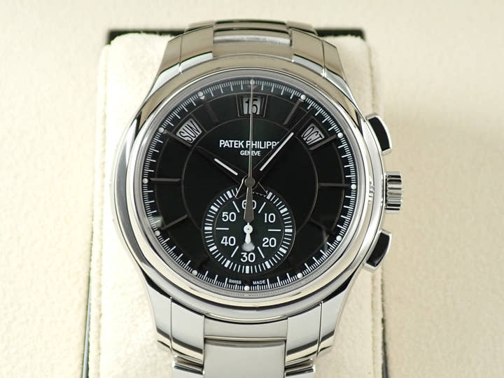 パテックフィリップ アニュアルカレンダー クロノグラフ Ref.5905/1A-001 ステンレススチール オリーブグリーン ソレイユ文字盤