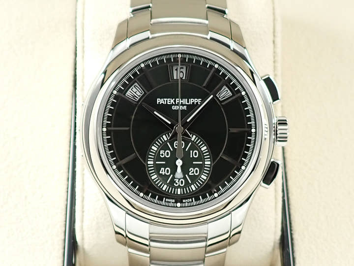 パテックフィリップ アニュアルカレンダー クロノグラフ Ref.5905/1A-001 ステンレススチール オリーブグリーン ソレイユ文字盤