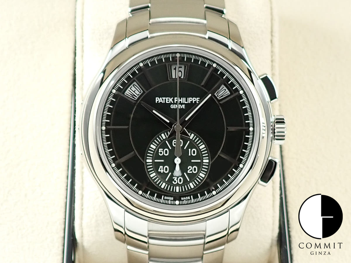 パテックフィリップ アニュアルカレンダー クロノグラフ Ref.5905/1A-001 ステンレススチール オリーブグリーン ソレイユ文字盤