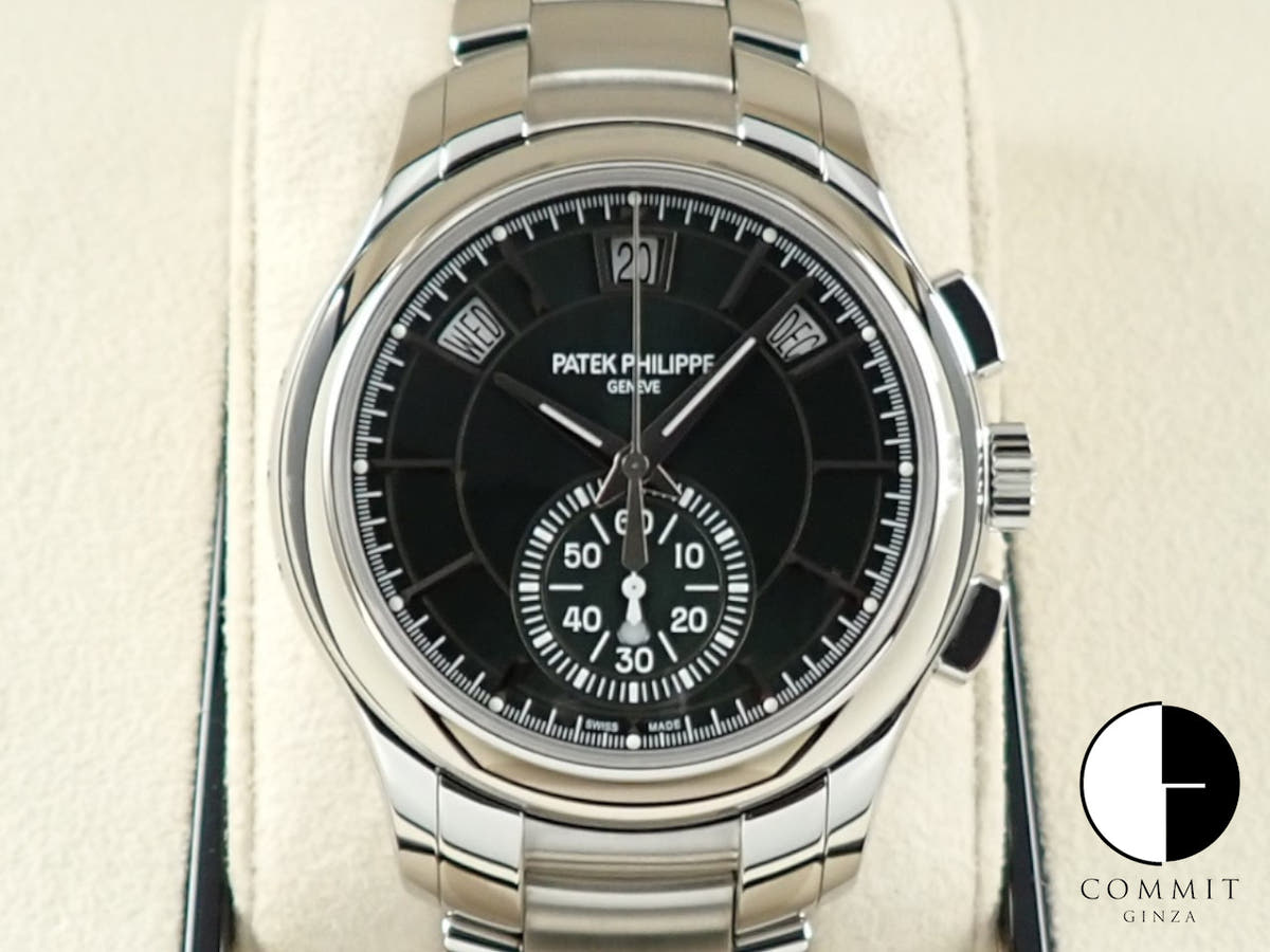 パテックフィリップ アニュアルカレンダー クロノグラフ Ref.5905/1A-001 ステンレススチール オリーブグリーン ソレイユ文字盤