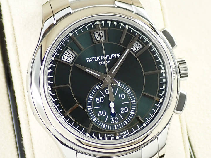 パテックフィリップ アニュアルカレンダー クロノグラフ Ref.5905/1A-001 ステンレススチール オリーブグリーン ソレイユ文字盤