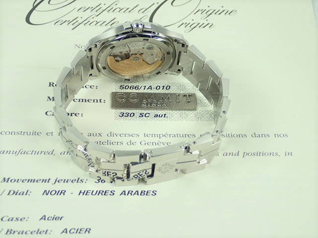 パテックフィリップ アクアノート Ref.5066/1A-010 ブラック文字盤 中古 aquanaut-19