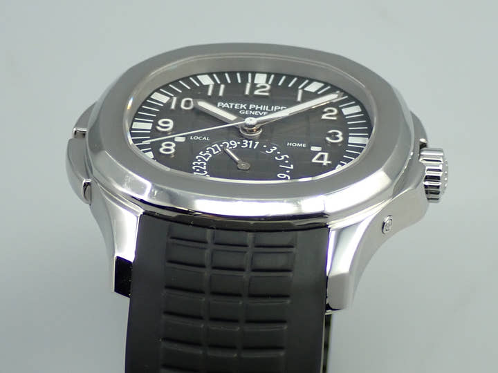 パテックフィリップ アクアノート トラベルタイム Ref.5164A-001 ステンレススチール ブラック文字盤