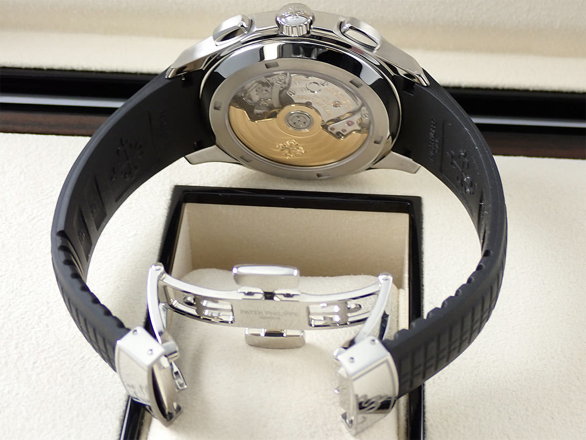 パテックフィリップ アクアノート クロノグラフ Ref.5968A-001 ブラック文字盤 美品 4U34WRAP