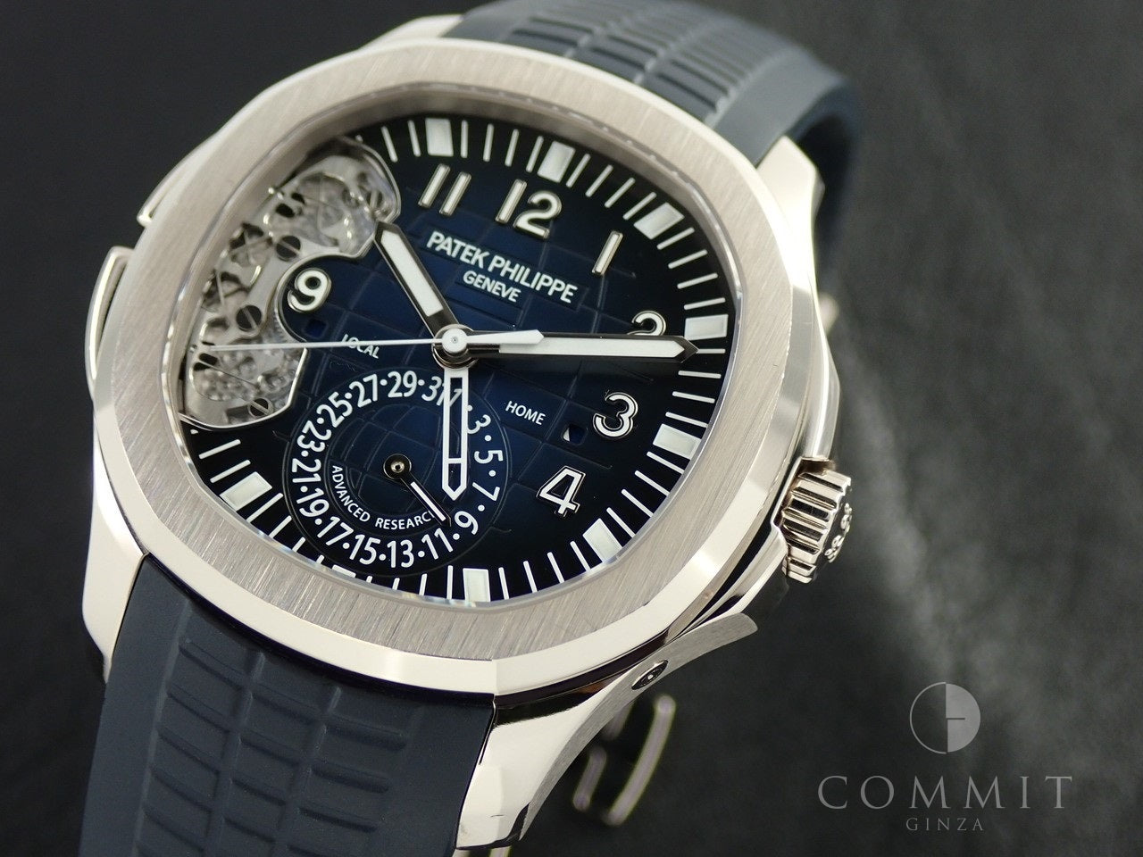 Patek Philippe Advanced Research Aquanaut Travel Time Ref.5650G-001 18KWG Blue Dial