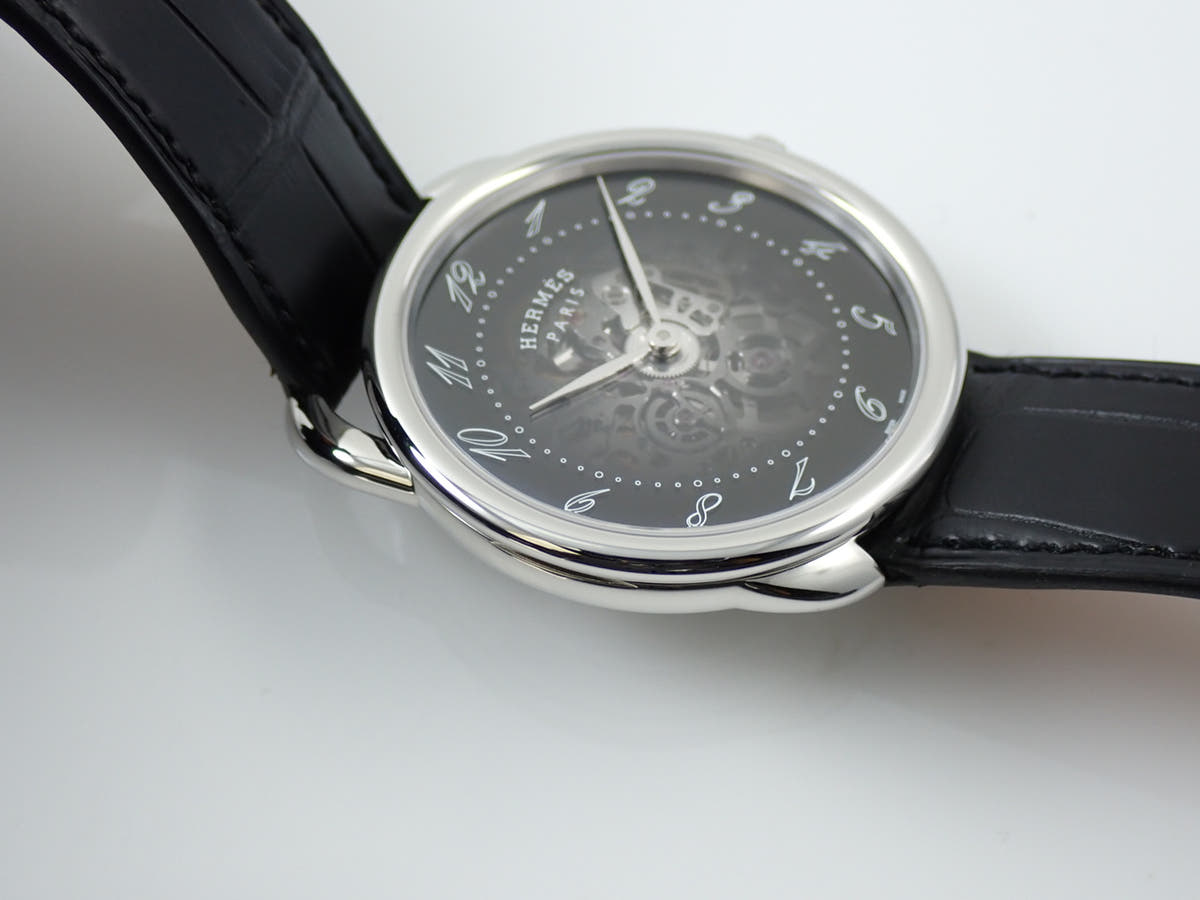 エルメス アルソー スケレット Ref.AR2.710 ブラック×スケルトン文字盤 美中古 05A65L2K