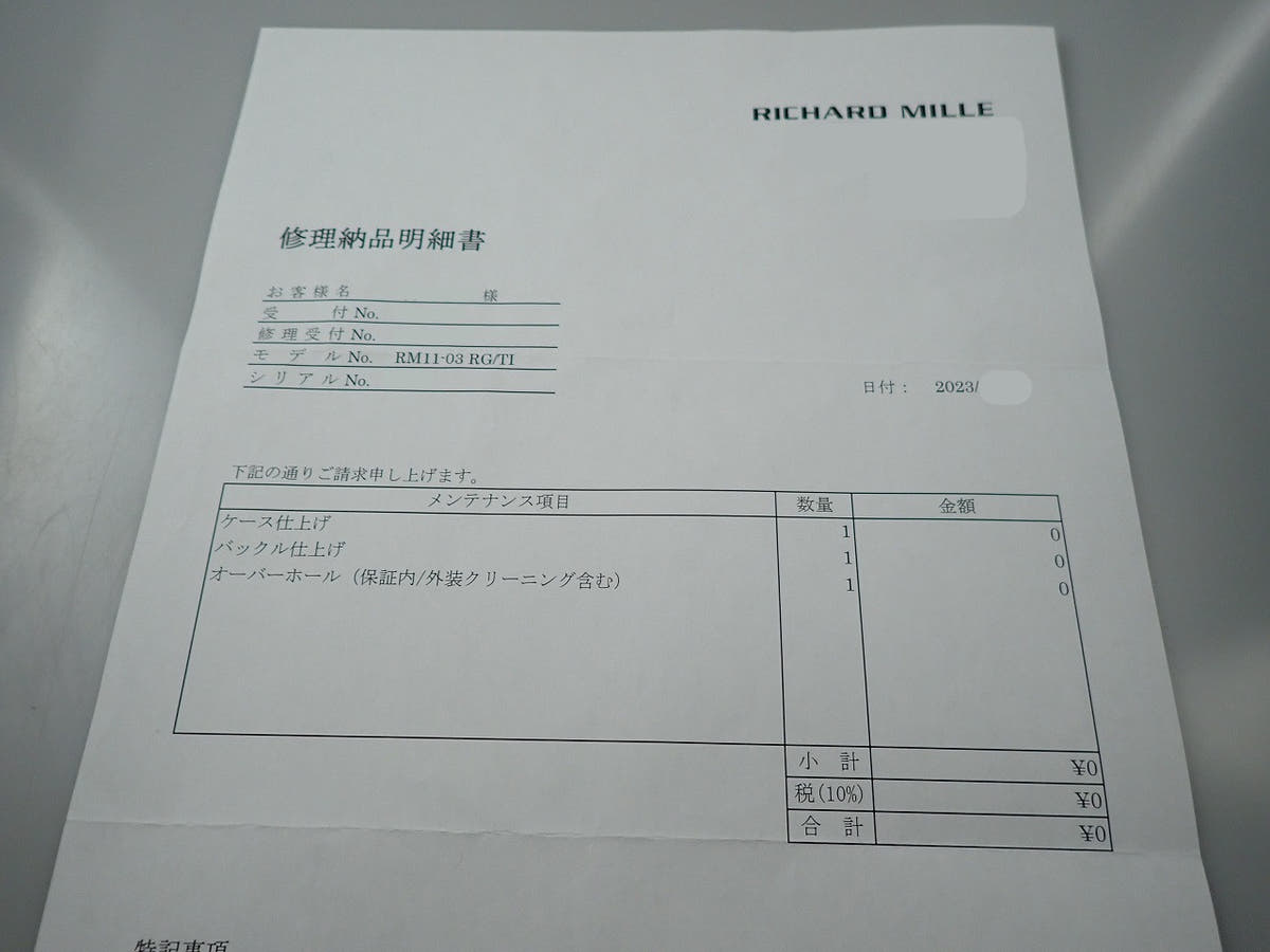 リシャールミル オートマティック フライバック クロノグラフ Ref.RM11-03 スケルトン文字盤 美品 PW6160LF