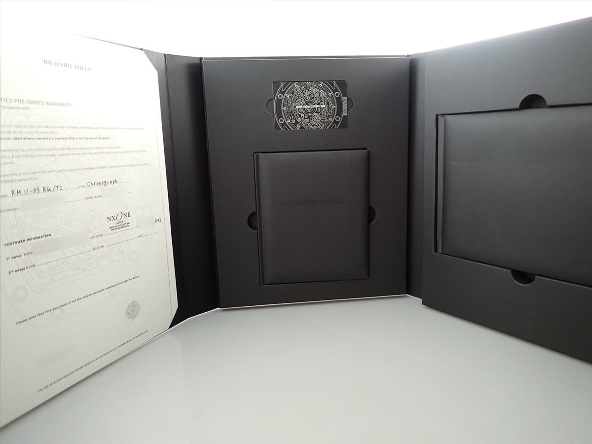 リシャールミル オートマティック フライバック クロノグラフ Ref.RM11-03 スケルトン文字盤 美品 PW6160LF