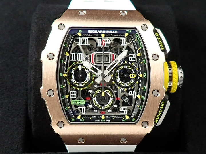リシャールミル オートマティック フライバック クロノグラフ Ref.RM11-03 スケルトン文字盤 美品 PW6160LF