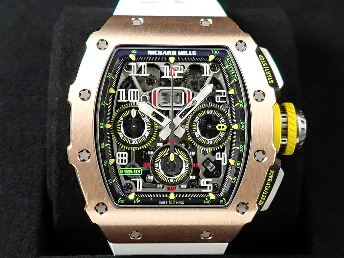 リシャールミル オートマティック フライバック クロノグラフ Ref.RM11-03 スケルトン文字盤 美品 PW6160LF