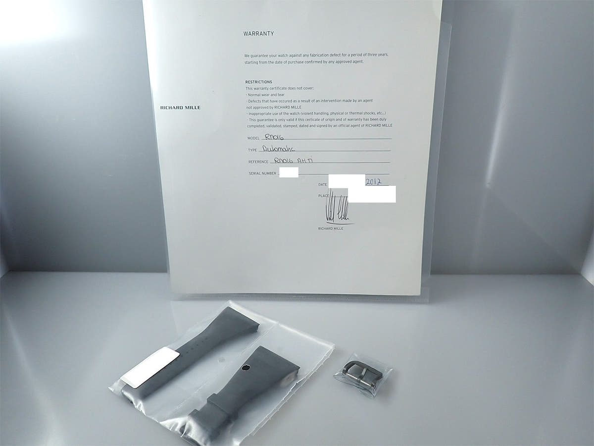リシャールミル オートマティック エクストラ フラット アルゼンチンブルー Ref.RM016 スケルトン文字盤 美品 P14W8909