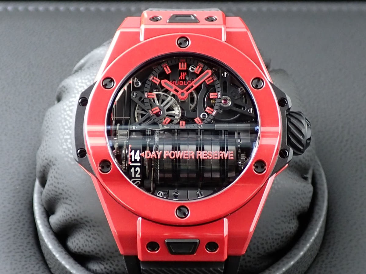 Hublot Big Bang MP-11 14DAYS Power Reserve Red Magic Ref.911.CF.0113.RX CE Skeleton Dial Very Good Condition 9U12U957