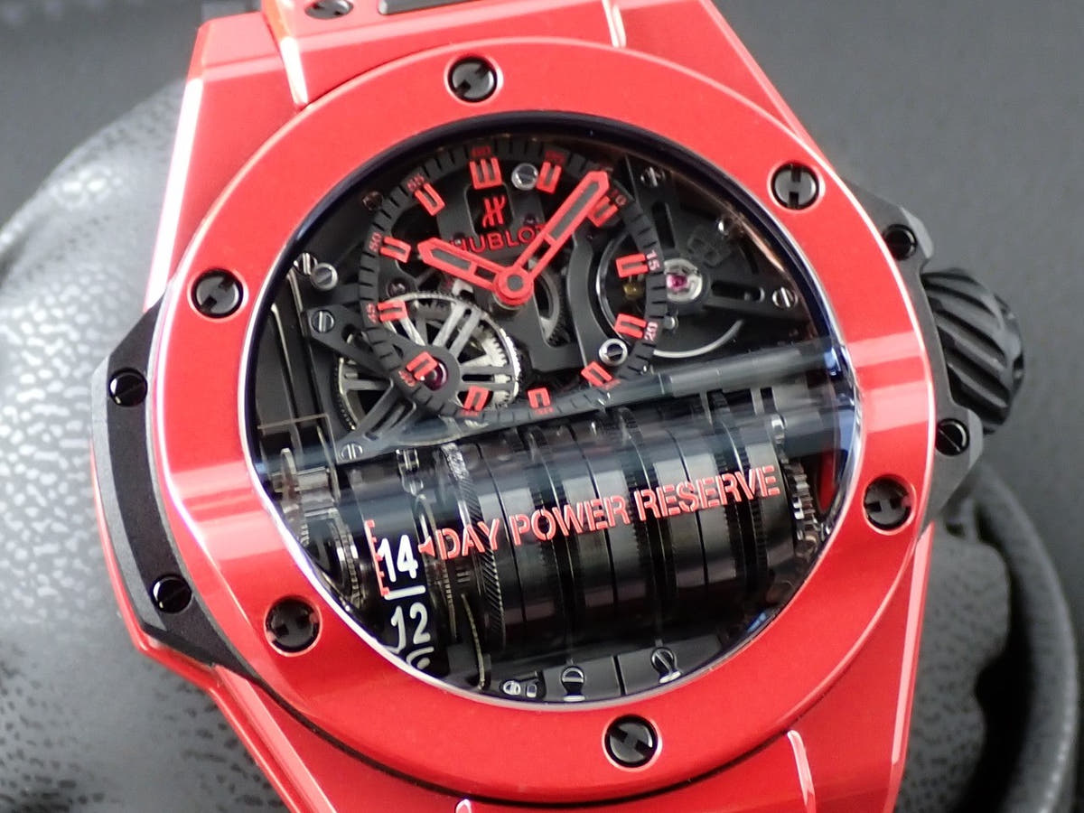 Hublot Big Bang MP-11 14DAYS Power Reserve Red Magic Ref.911.CF.0113.RX CE Skeleton Dial Very Good Condition 9U12U957