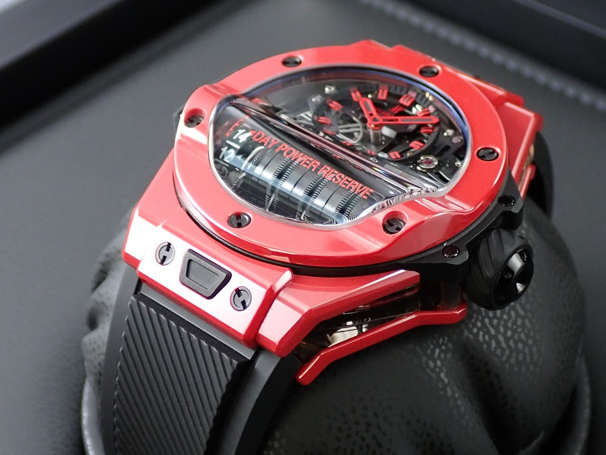 Hublot Big Bang MP-11 14DAYS Power Reserve Red Magic Ref.911.CF.0113.RX CE Skeleton Dial Very Good Condition 9U12U957