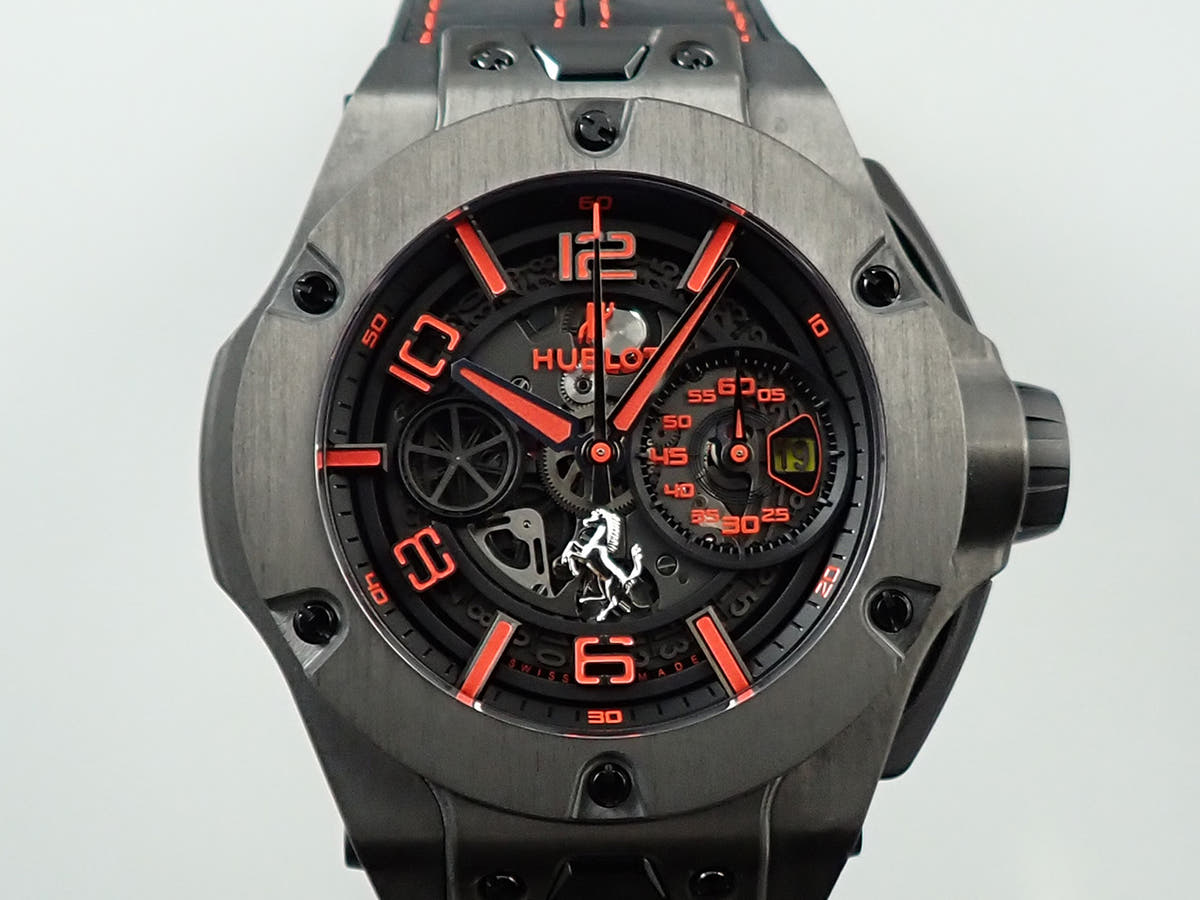 Hublot Big Bang Ferrari Carbon Limited Ref.402.QU.0113.WR Skeleton Dial Used FKL46YHH
