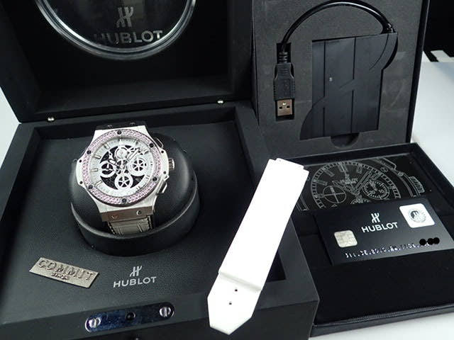 ウブロ ビッグバン Ref.311.SE.2010.RW.1104.JSM12 ホワイトハーフスケルトン文字盤 中古 bigbang-27