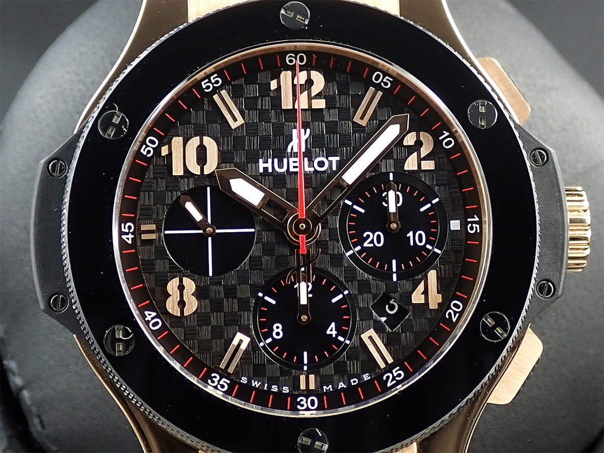 Hublot Big Bang Gold Ceramic Ref.301.PB.131.RX Black Dial Good Condition C79HHKLX