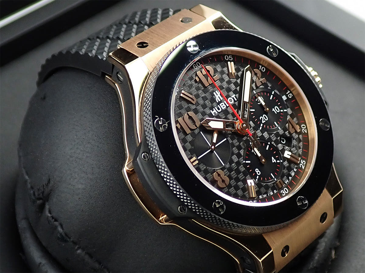 Hublot Big Bang Gold Ceramic Ref.301.PB.131.RX Black Dial Good Condition C79HHKLX