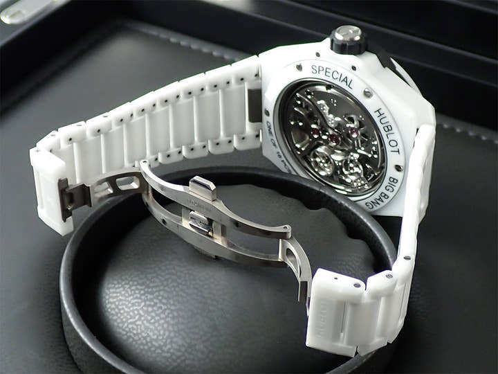 ウブロ ビッグ・バン インテグレーテッド カテドラル ミニッツリピーター トゥールビヨン ホワイトセラミック Ref.458.HX.1170.HX.YOS スケルトン文字盤 極美品 89R35212