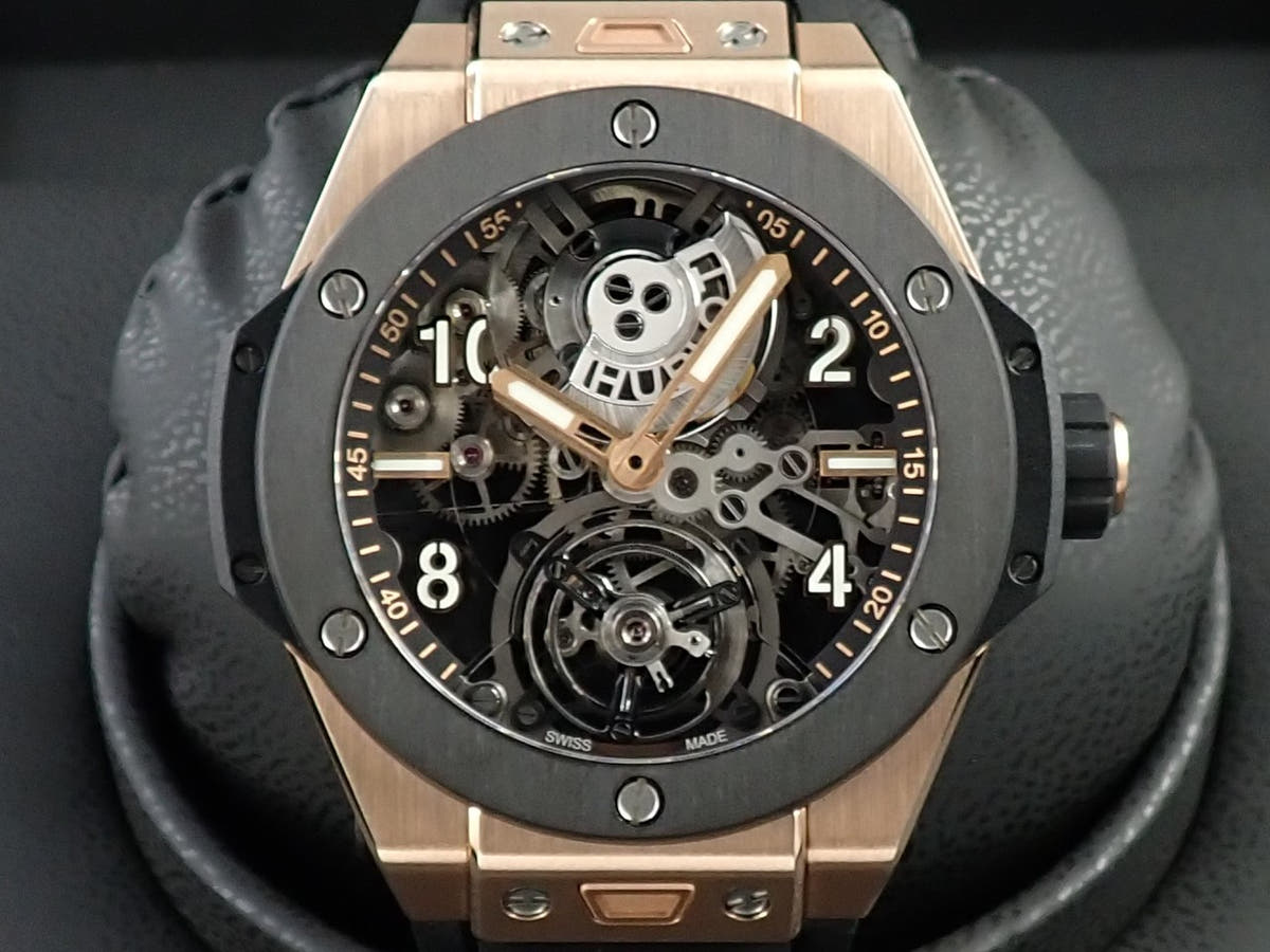 Hublot Big Bang Tourbillon Automatic King Gold Carbon Ref.429.OQ.0180.RX.YOS Skeleton Dial Good Condition 7J2FK624