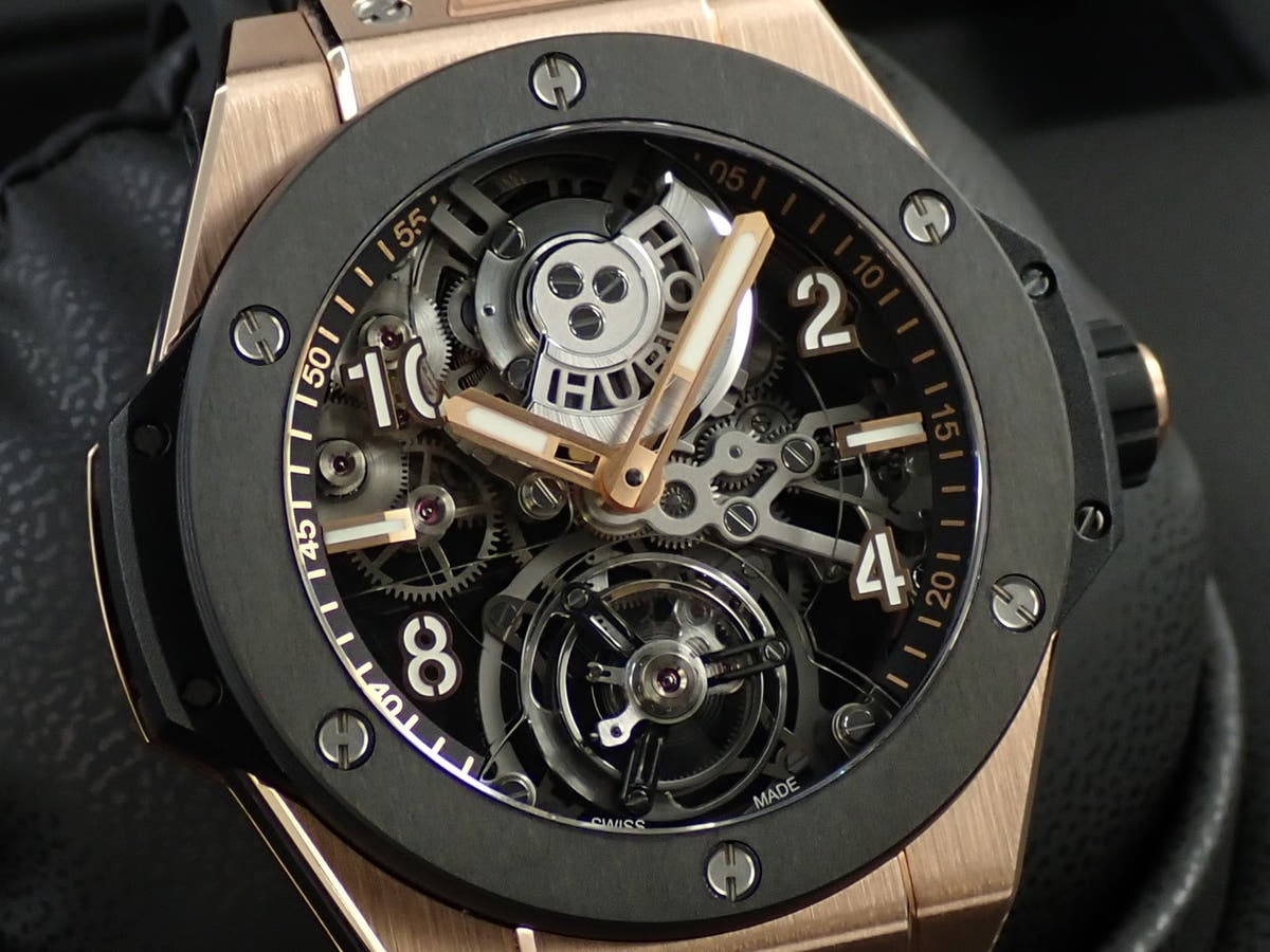 Hublot Big Bang Tourbillon Automatic King Gold Carbon Ref.429.OQ.0180.RX.YOS Skeleton Dial Good Condition 7J2FK624