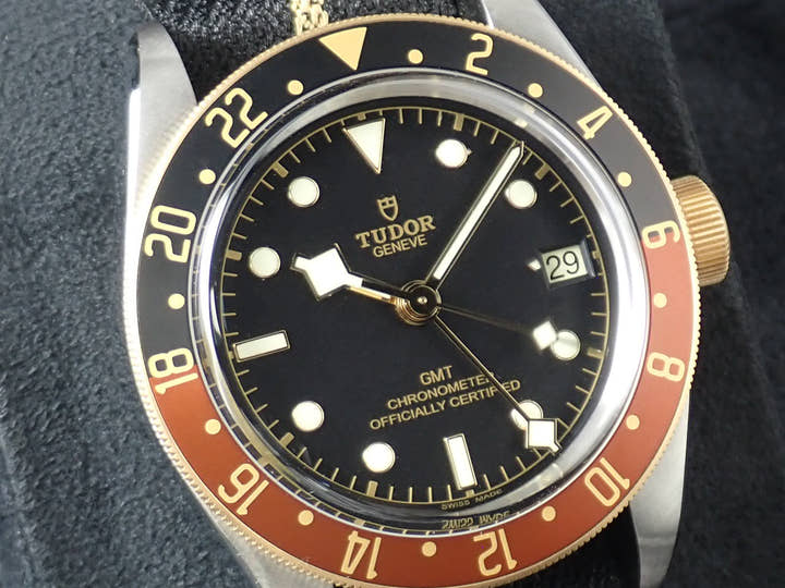 チューダー(チュードル) ヘリテージ ブラックベイ GMT S&G Ref.79833MN ブラック文字盤 未使用 8M633710