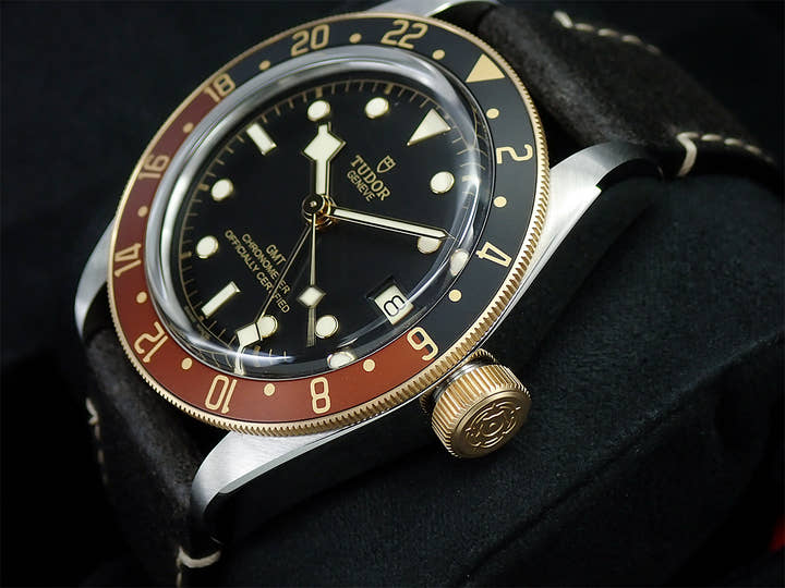 チューダー(チュードル) ヘリテージ ブラックベイ GMT S&G Ref.79833MN ブラック文字盤 未使用 J96RCZ5W