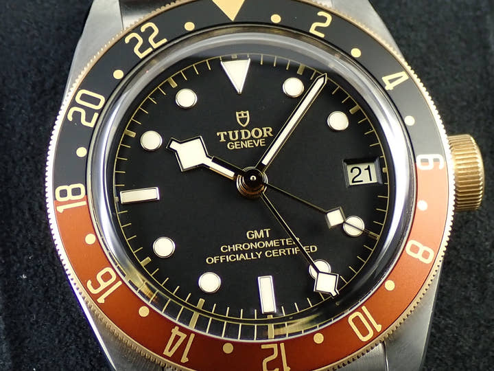 チューダー(チュードル) ヘリテージ ブラックベイ GMT S&G Ref.79833MN ブラック文字盤 未使用 XJKHWL22