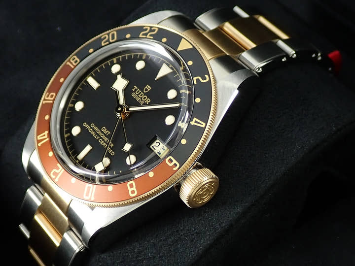 チューダー(チュードル) ヘリテージ ブラックベイ GMT S&G Ref.79833MN ブラック文字盤 未使用 XJKHWL22