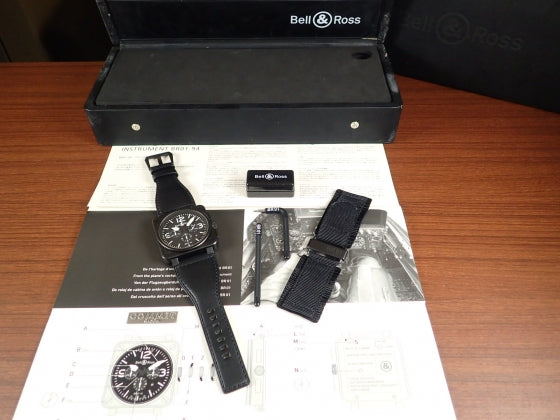 Bell &amp; Ross BR01-94 Carbon Chronograph Ref.BR01-94CFB-H